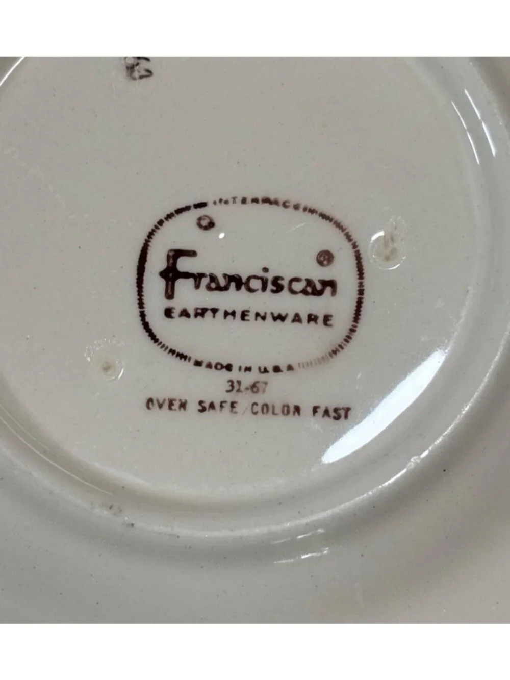 Franciscan Earthenware Desert Rose Bread & Butter Plates Set of  2 VTG 1960s